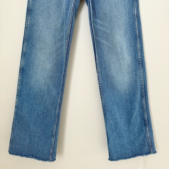 RE/DONE 90s High Rise Loose Jeans Button Fly Raw Hem Medium Wash Size 23 - Picture 4 of 15